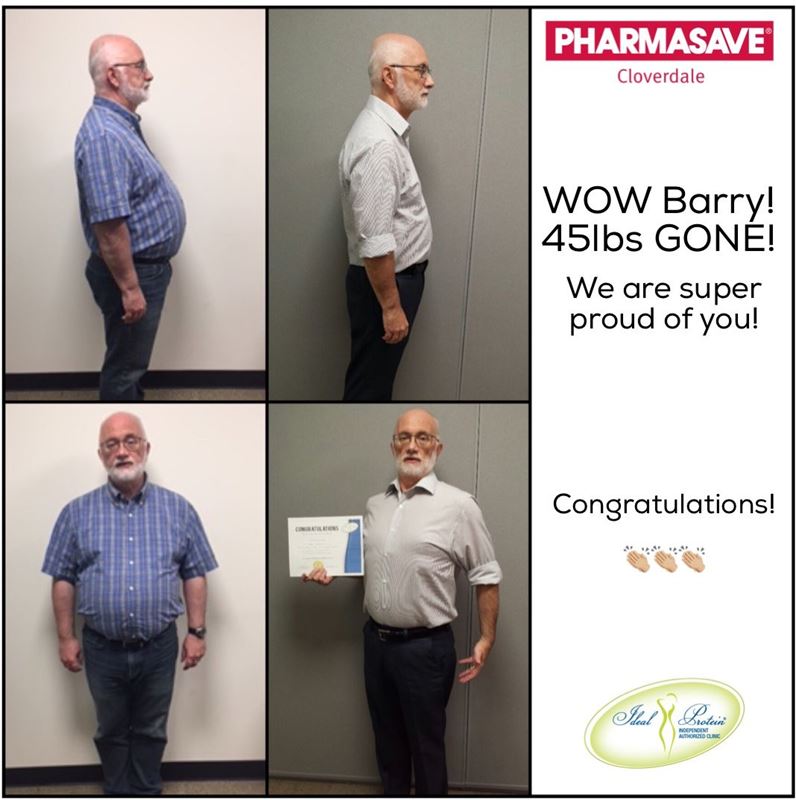 Barry Before After certificate 45lbs