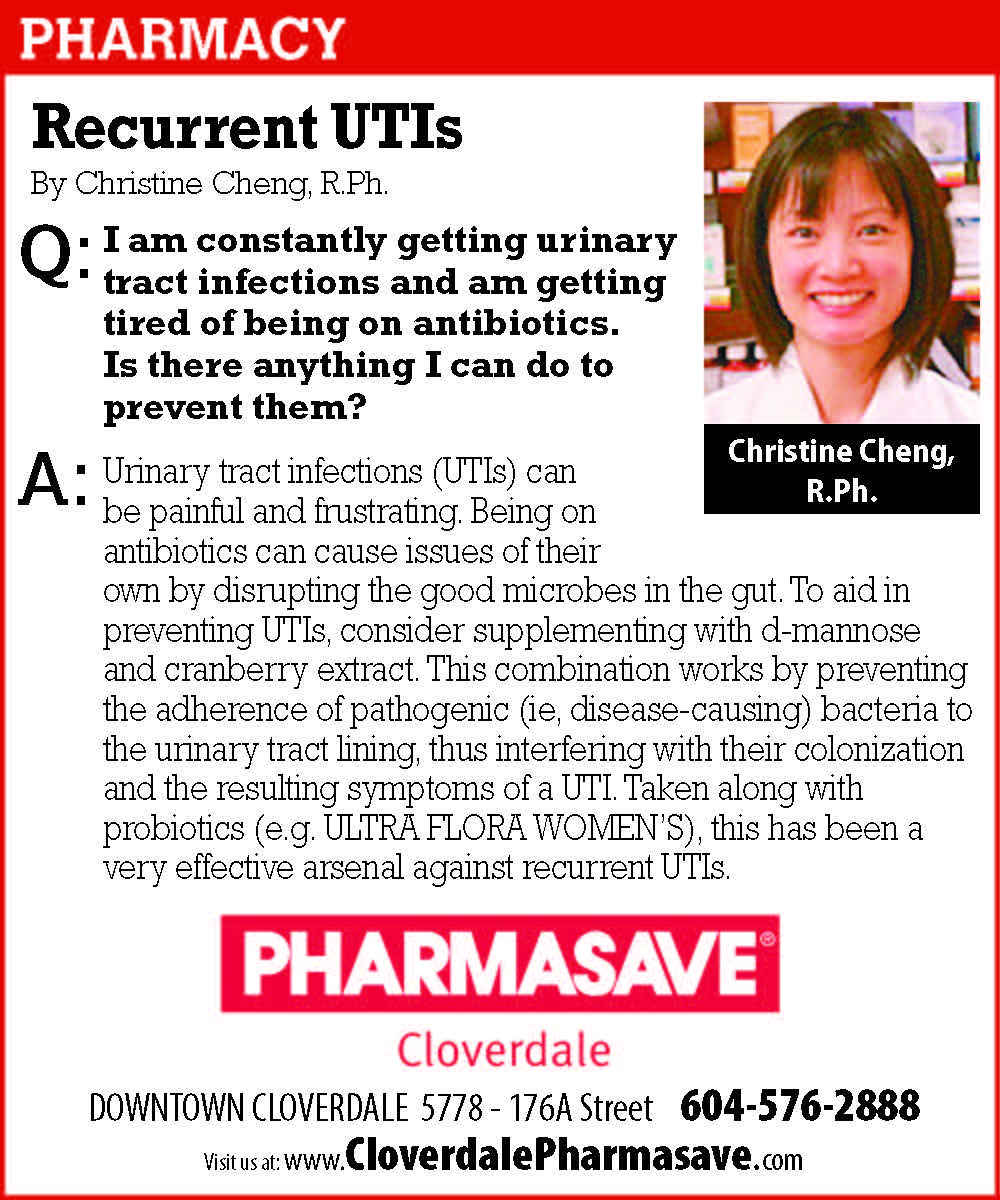 Recurrent UTI QA with Pharmacist Christine Cheng