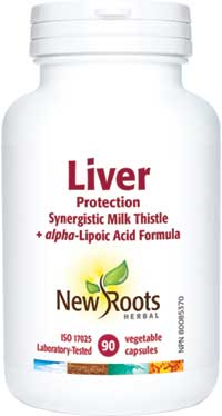 New Roots Liver Protection Synergistic Milk Thistle + alpha Lipoic Acid Formula bottle