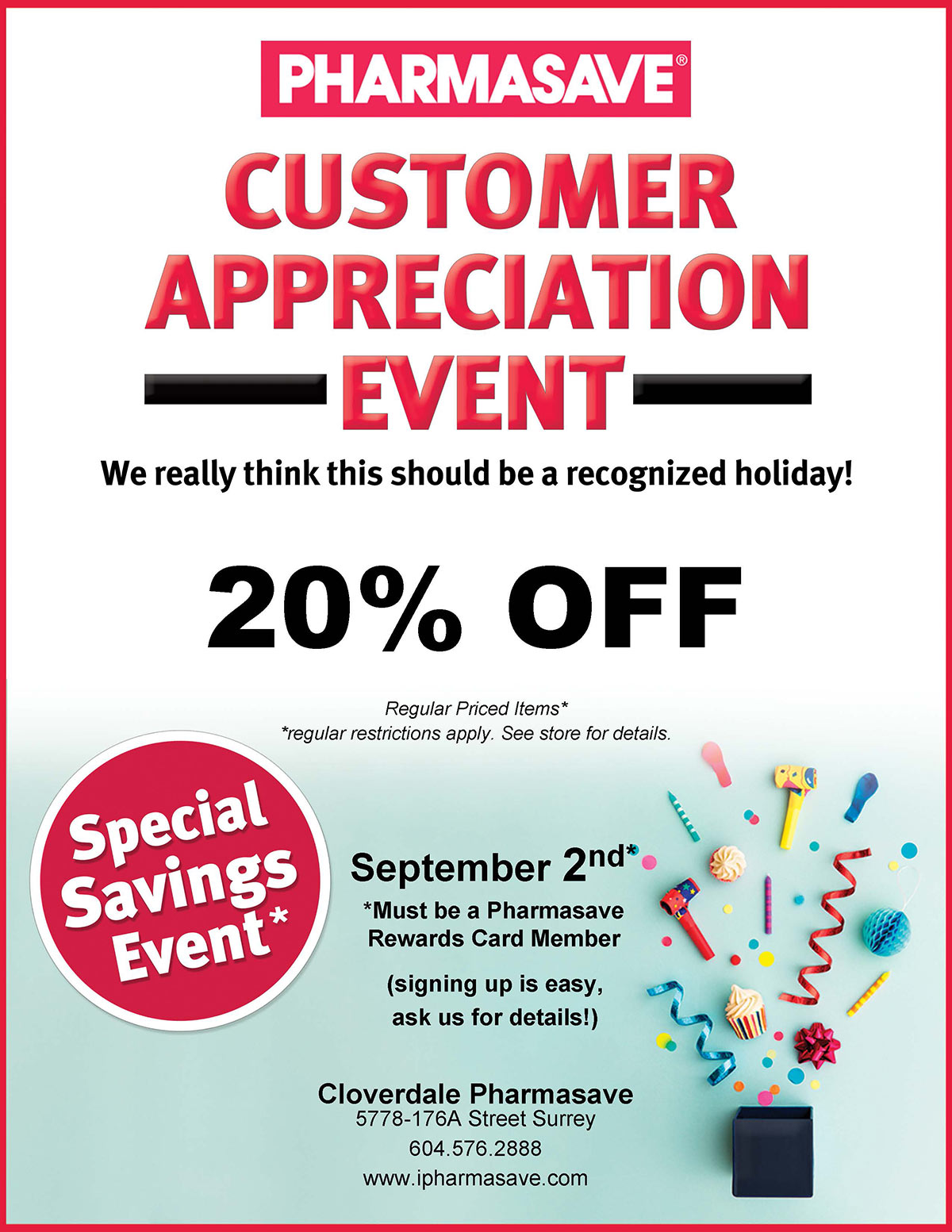 customer appreciation day flyer