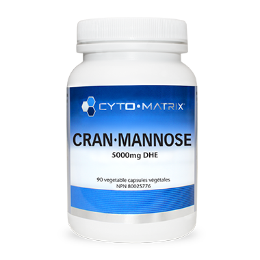 a bottle of cran-mannose capsules